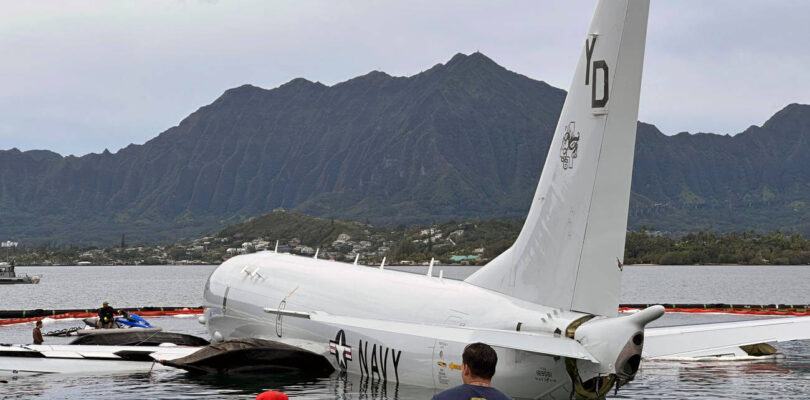 US Navy Plane Removed from Hawaii Bay After It Overshot Runway. Coral Damage Being Evaluated