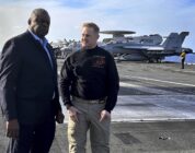 US Defense Secretary Defends Israel in Unannounced Visit to USS Gerald R Ford