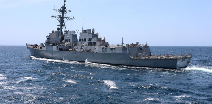 USS Mason shoots down another air drone in the Red Sea
