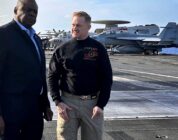 Austin makes unannounced visit to aircraft carrier Gerald R. Ford