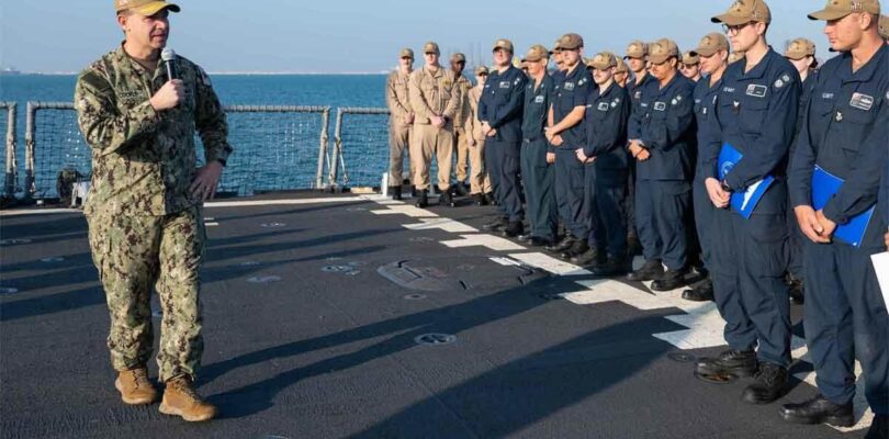 Navy Destroyer Crew Receives Combat Award for Shooting Down Drones as Houthi Attacks Intensify in Red Sea
