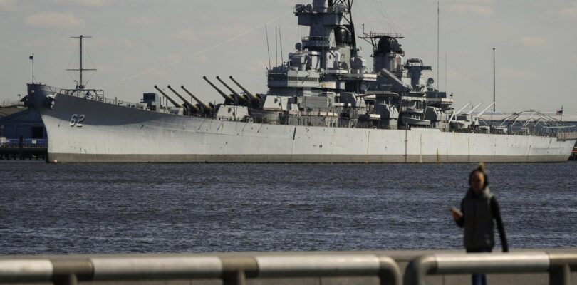 Famed Battleship USS New Jersey Floating Down Delaware River to Philadelphia for Maintenance