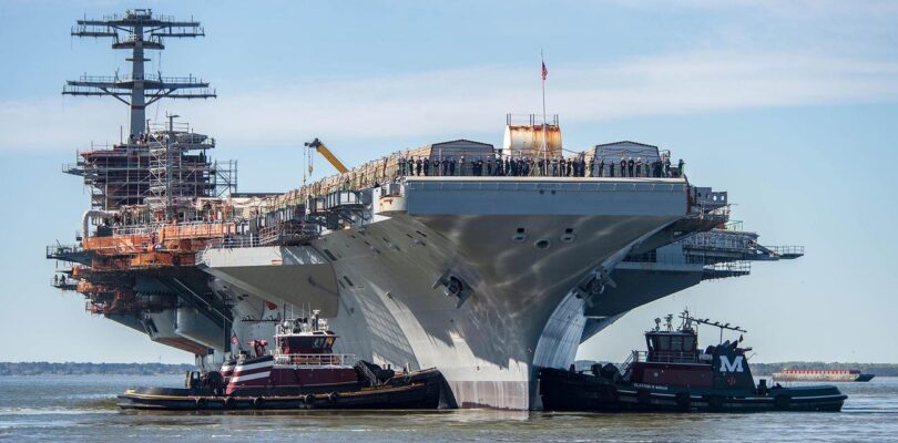 USS John C. Stennis Leaves Newport News Shipbuilding Dry Dock, Overhaul 65% Complete