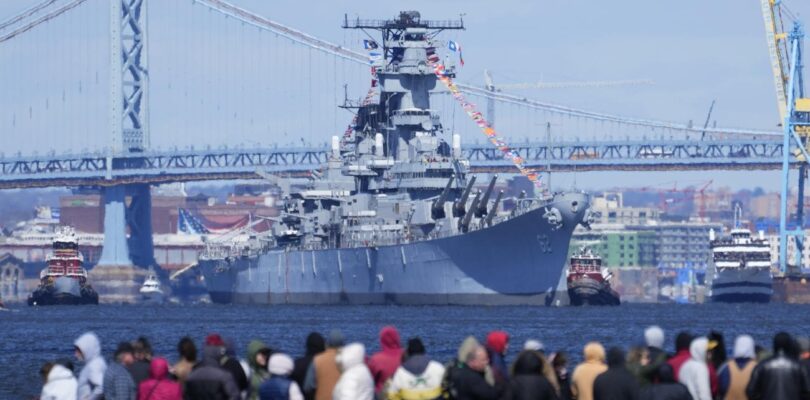 Battleship New Jersey Gets a Hero’s Welcome in Return to NJ After $10M Makeover