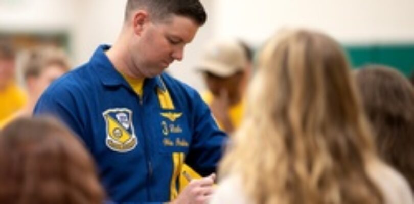 US Navy Blue Angels visit Damonte Ranch High School [Image 1 of 2]