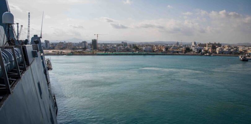 USS Oak Hill arrives in Larnaca, Cyprus