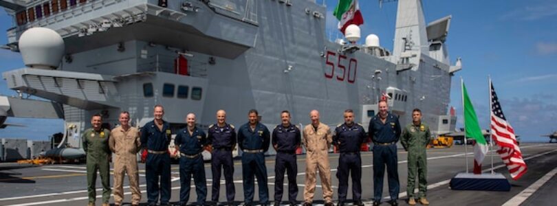 Abraham Lincoln Carrier Strike Group Conducts Second Multi-Large Deck Event with Italian ITS Cavour CSG