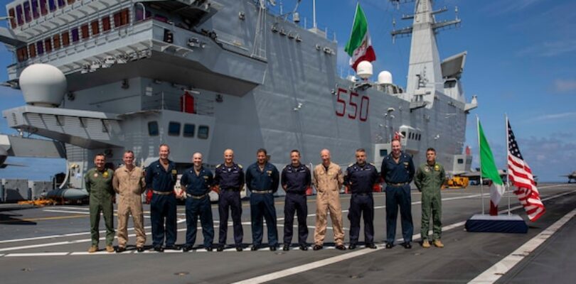 Abraham Lincoln Carrier Strike Group Conducts Second Multi-Large Deck Event with Italian ITS Cavour CSG