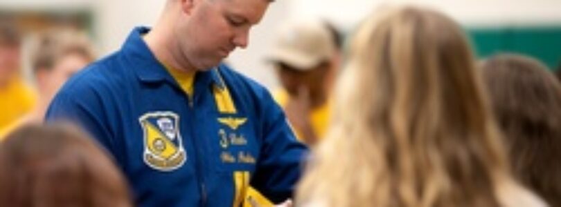 US Navy Blue Angels visit Damonte Ranch High School [Image 1 of 2]