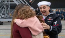 After nine grueling months at sea, USS Theodore Roosevelt is home