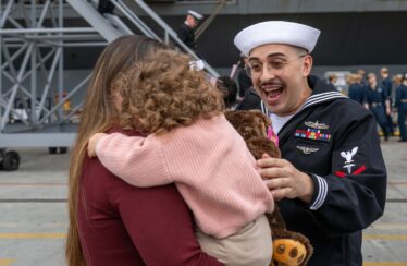 After nine grueling months at sea, USS Theodore Roosevelt is home