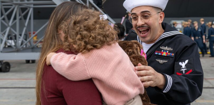 After nine grueling months at sea, USS Theodore Roosevelt is home