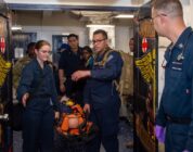 U.S. Army Medics Train with Navy Corpsmen aboard USS Ronald Reagan (CVN 76)