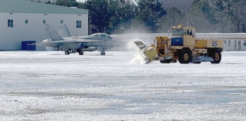 NAS Oceana personnel keep master jet base mission-ready during record snowfall