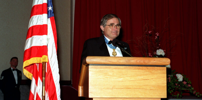 This Medal of Honor recipient jumped on a live flare to save his crew