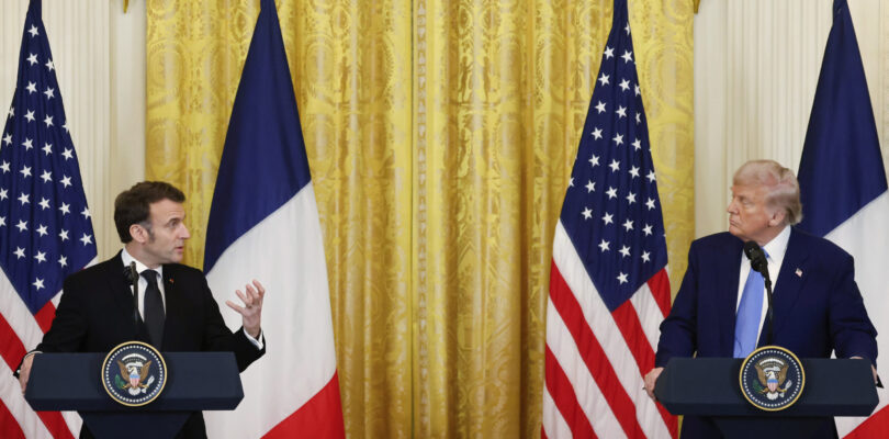 Trump expresses Russia-Ukraine war nearing end as he meets with Macron