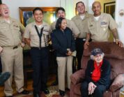 USS Fort Worth Sailors Honor WWII Vet on Her 101st Birthday