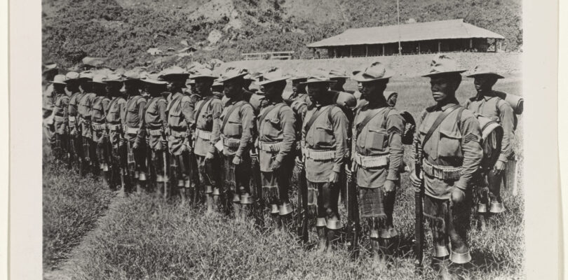 This Philippine Scout fired his rifle with one hand to save his squad